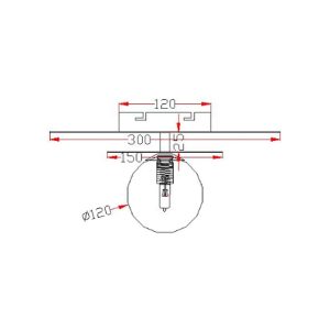 מנורת צמוד תקרה ״נפטון״
