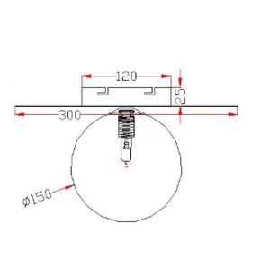 מנורת צמוד תקרה ״סטורן״